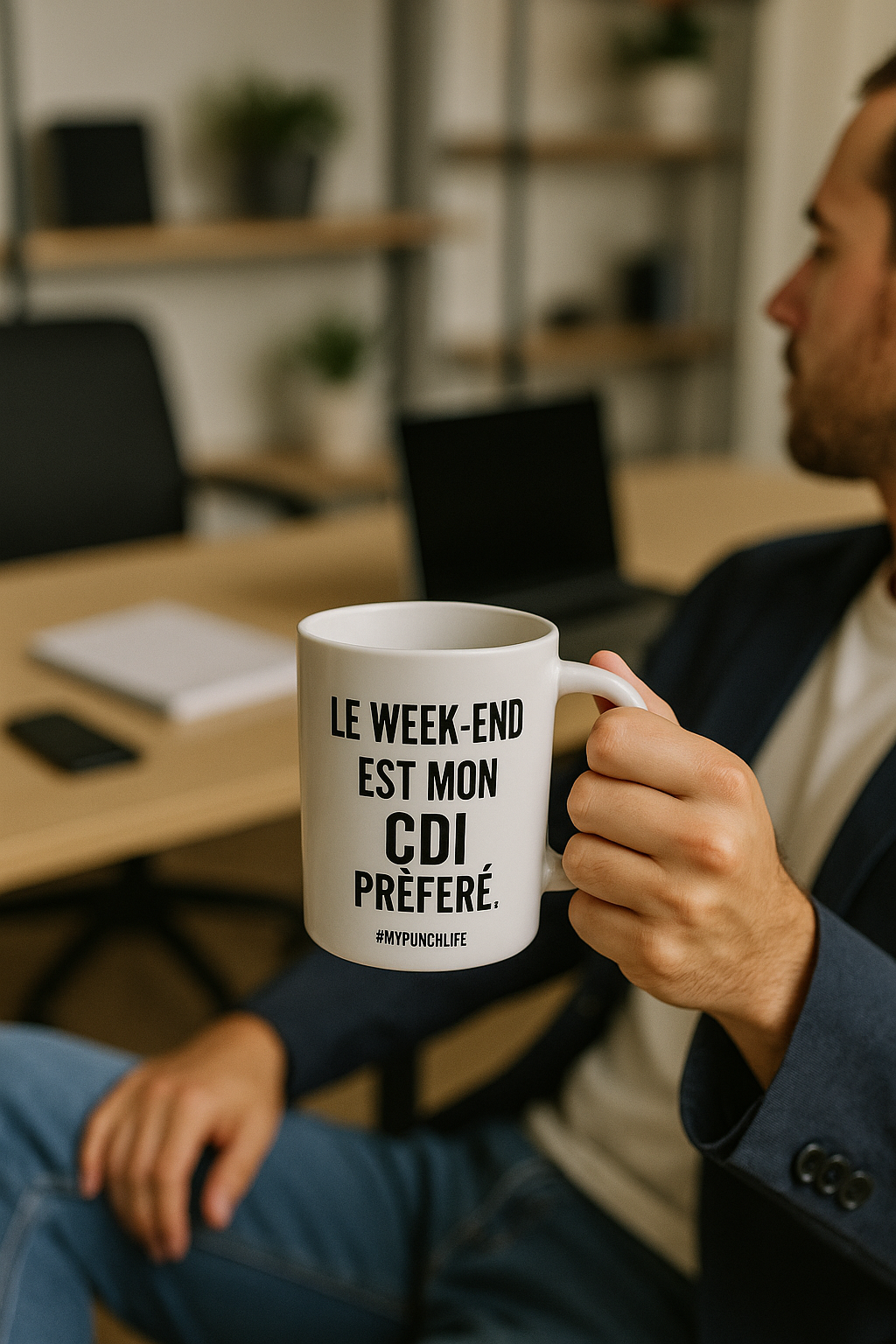 Le week-end est mon CDI préféré. – Mug